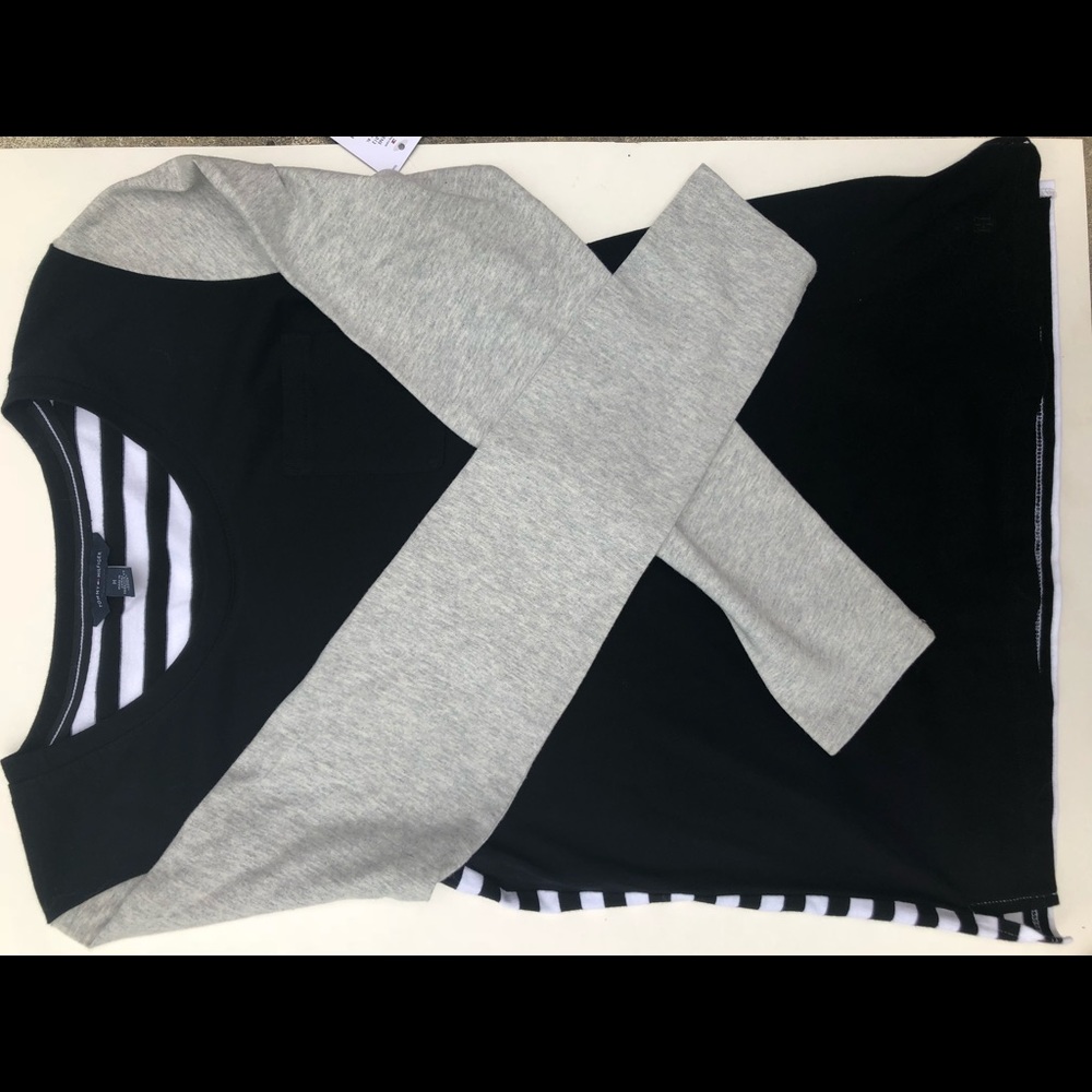 Black and White long sleeved striped shirt